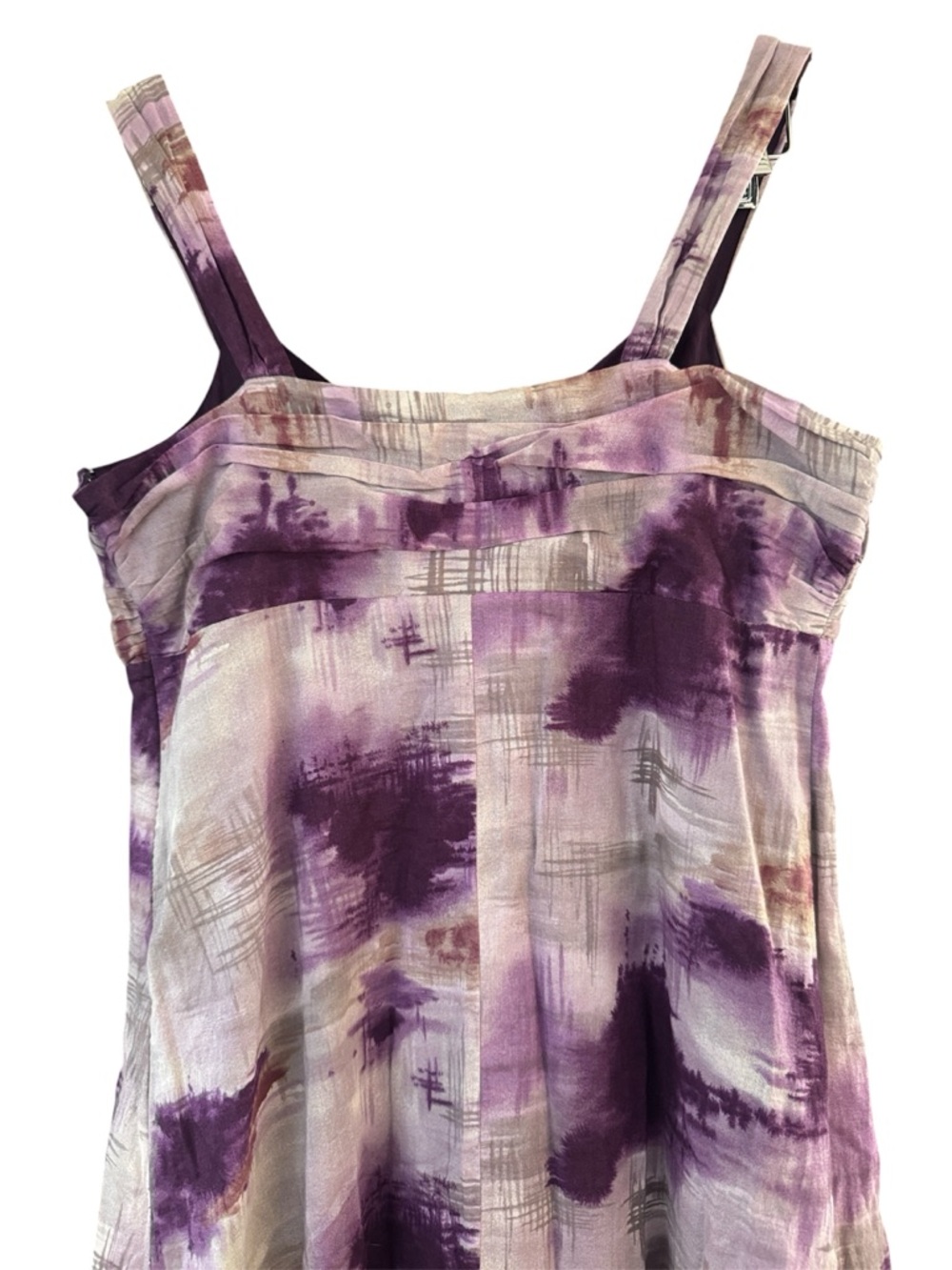 The Limited Purple Abstract Print Maxi Dress Size 10 Flowy Tie Front - Picture 5 of 5